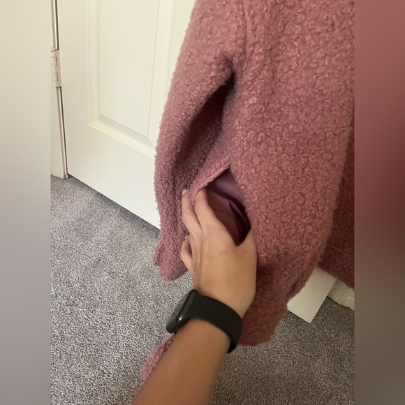 Urban Outfitters Pink Sherpa Oversized Coat - Picture 6 of 6
